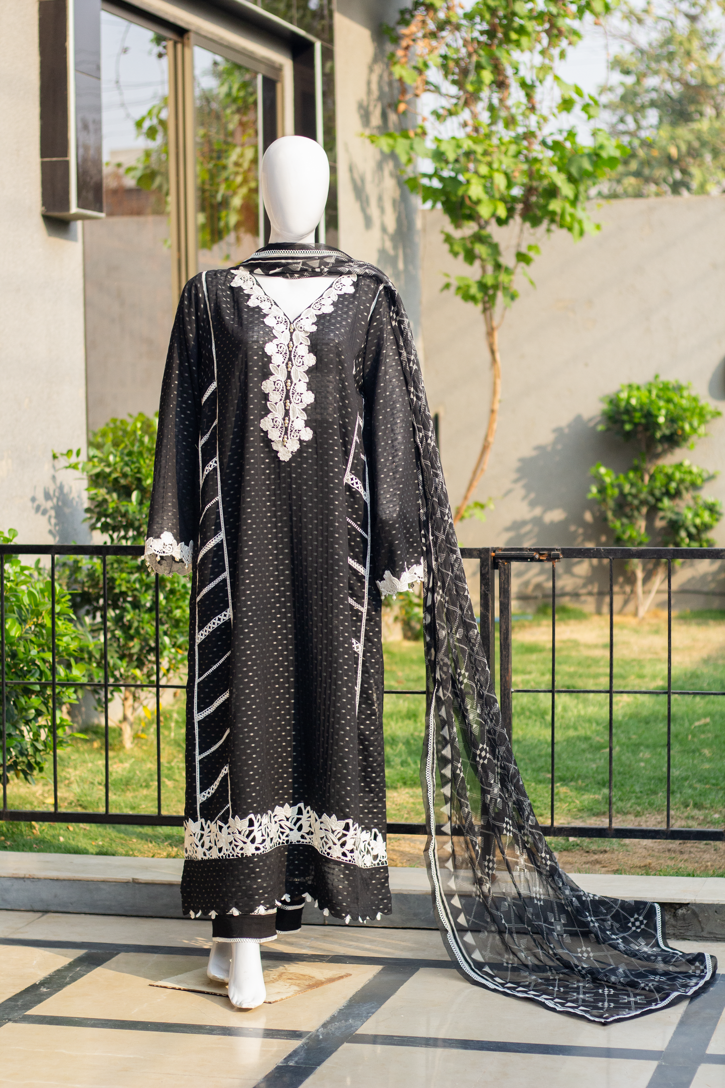 Schiffly Jacquard - 3 Pcs Unstitched (24SS10)