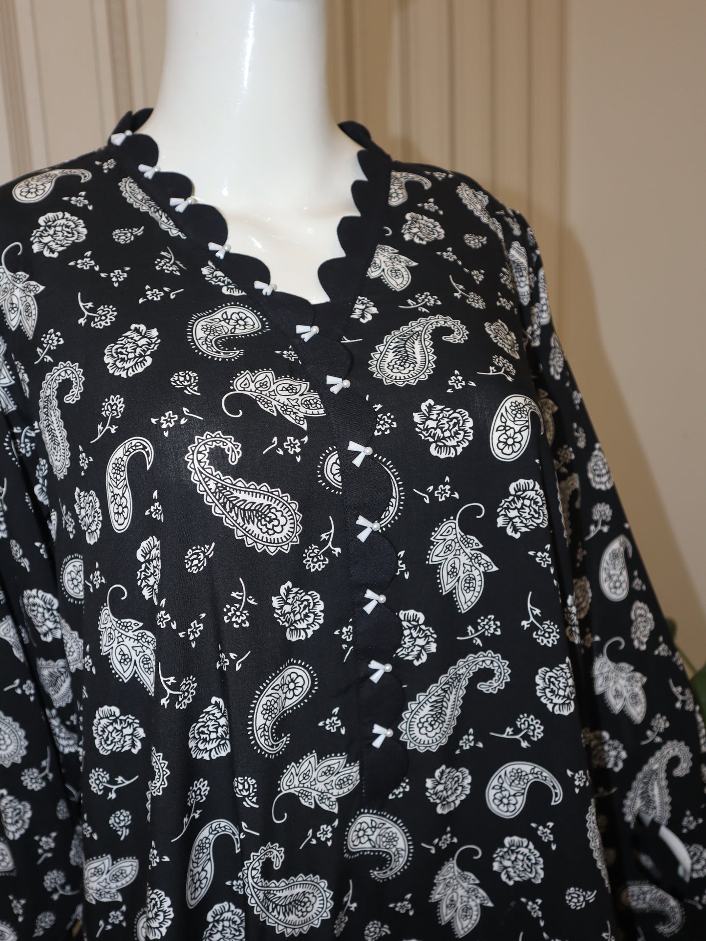 2 Pcs Stitched Stone Linen (24SW49)