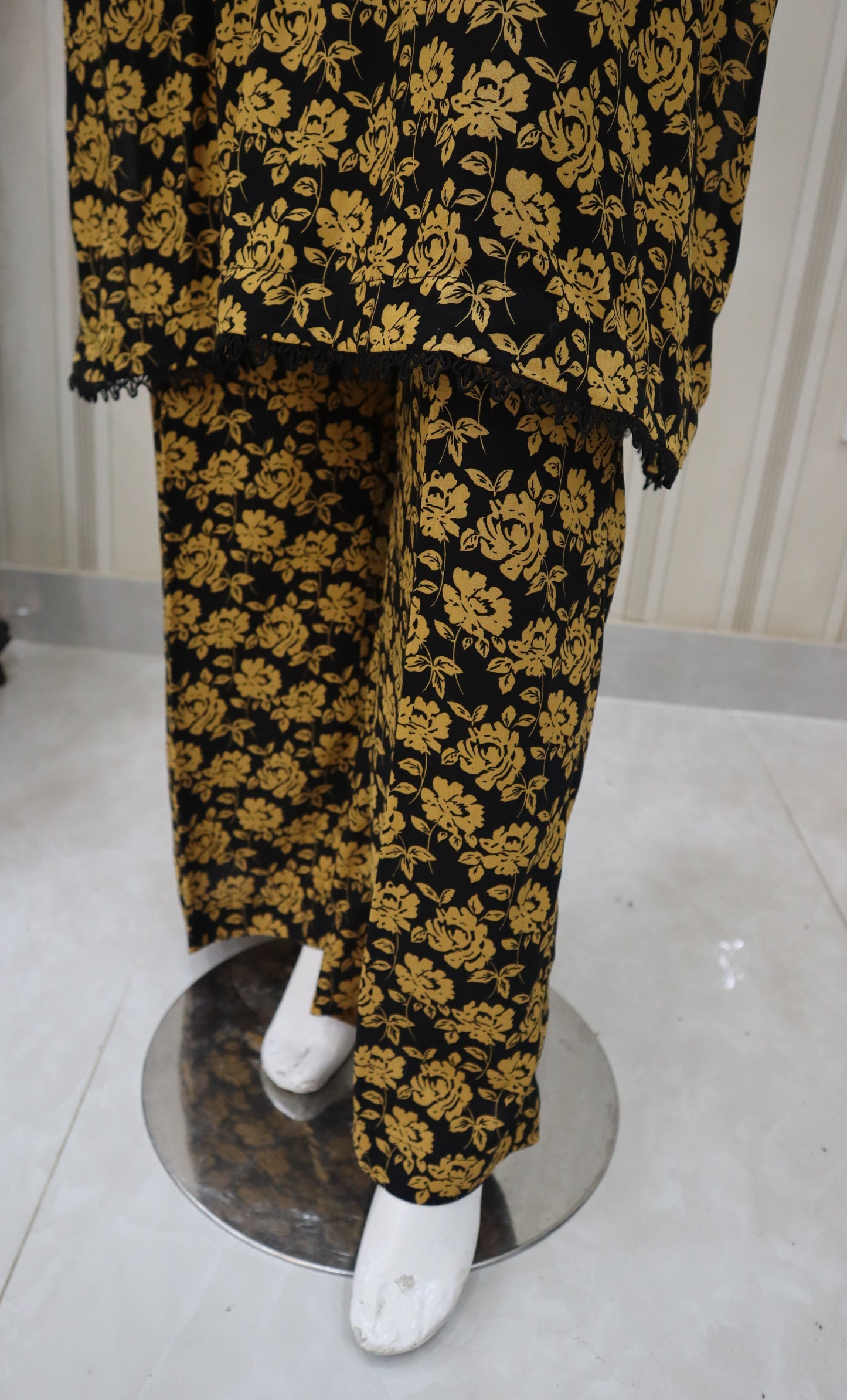 2 Pcs Stitched Stone Linen (24SW51)