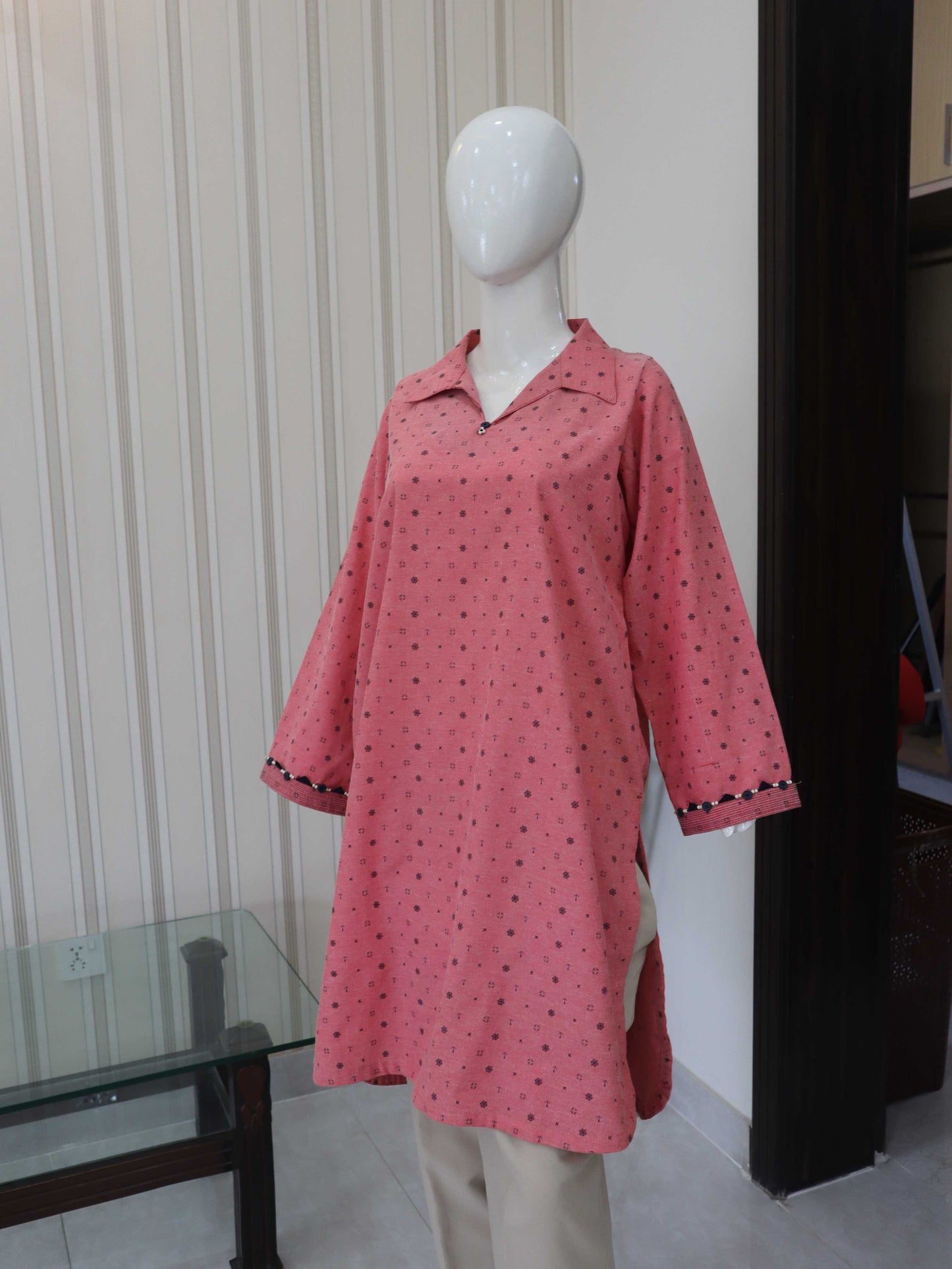 1 Piece Stitched Denim Shirt (24SW58)