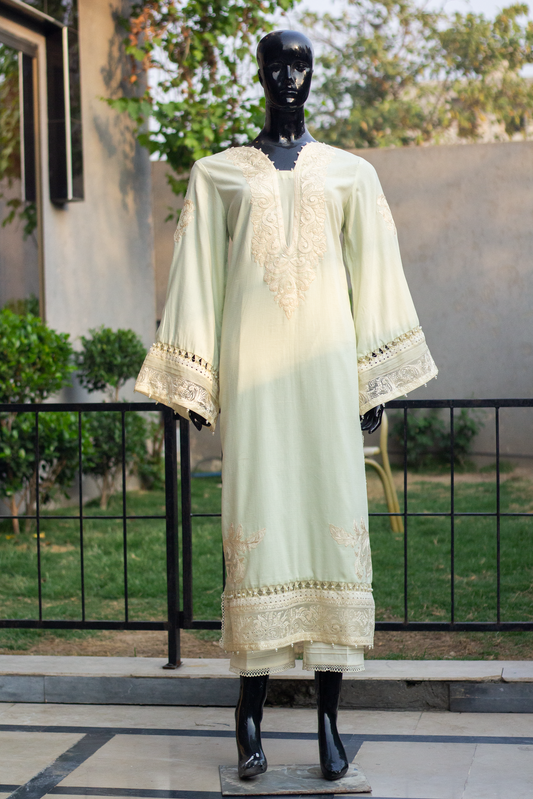 Schiffly Self Print - 2 Pcs Unstitched (24SS04)