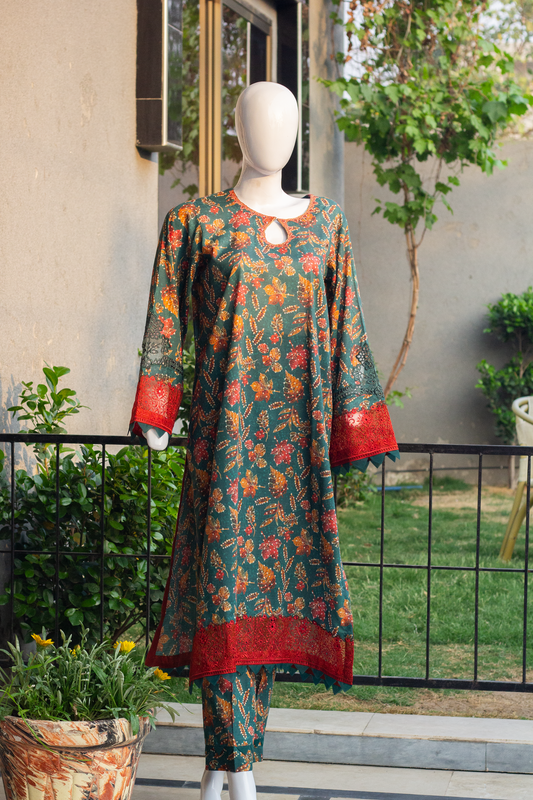 Schiffly CO-ORD - 2 Pcs Unstitched (24SS06)