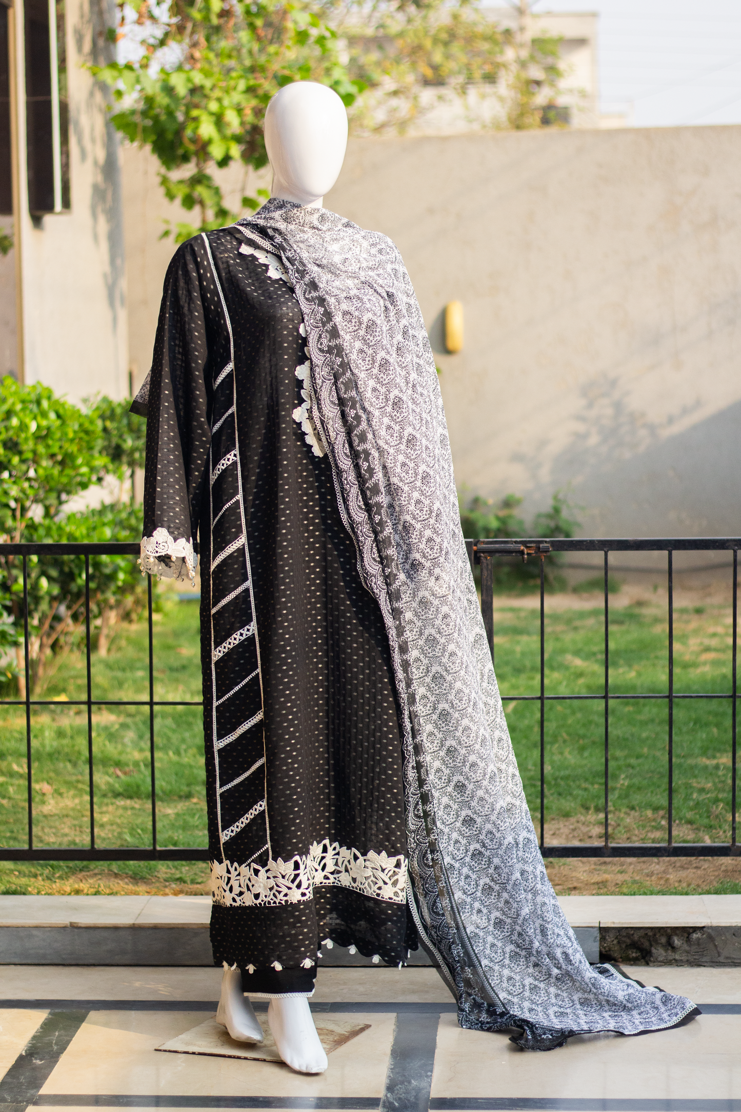 Schiffly Jacquard - 3 Pcs Unstitched (24SS10)