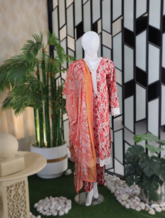 Schiffly Lawn - 3 Pcs Unstitched (24SS14)