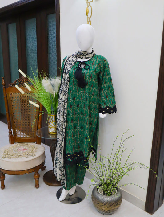 Schiffly Lawn - 3 Pcs Unstitched (24SS16)