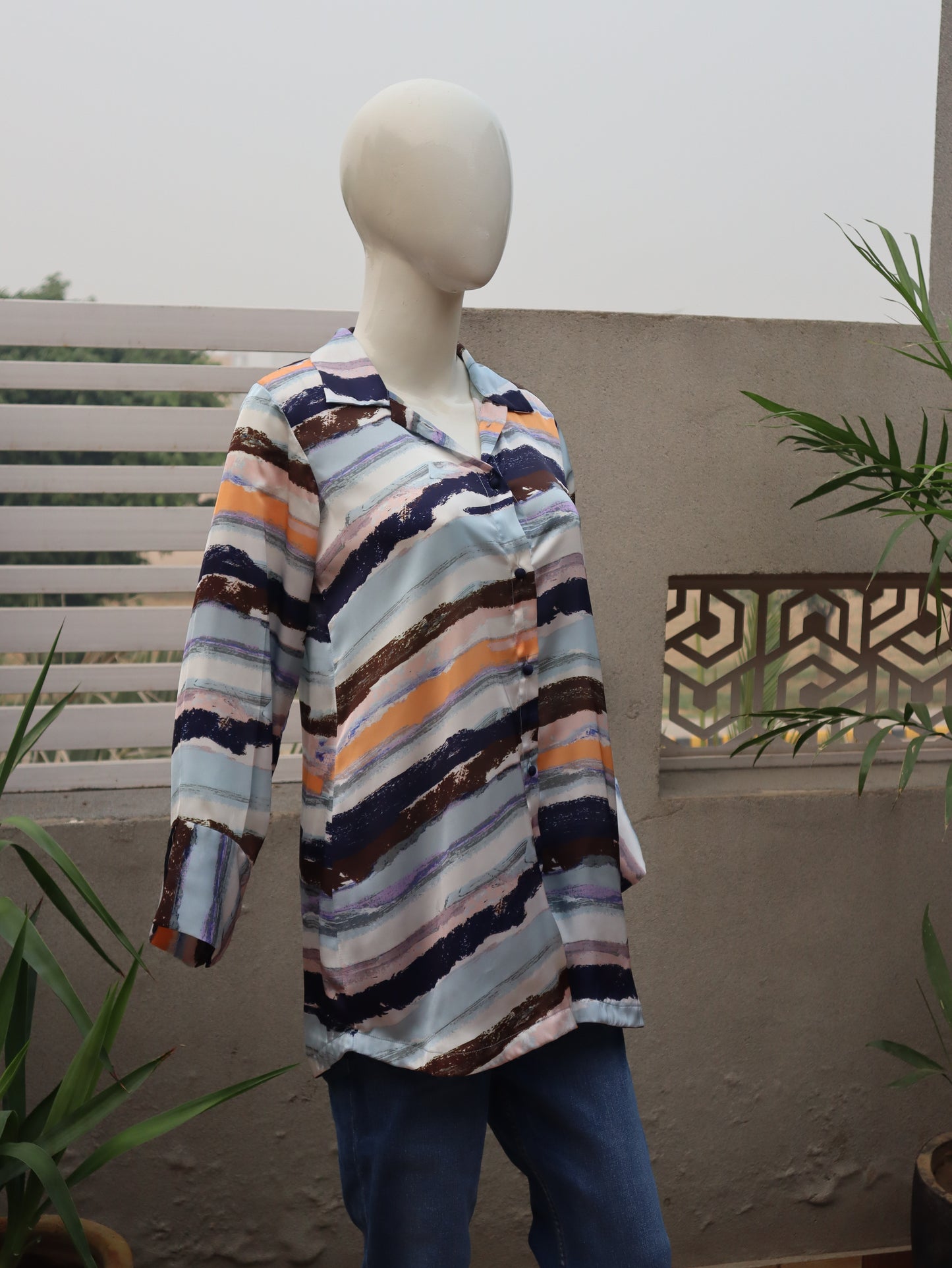 1 Piece Stitched Silk Shirt (24SW48)