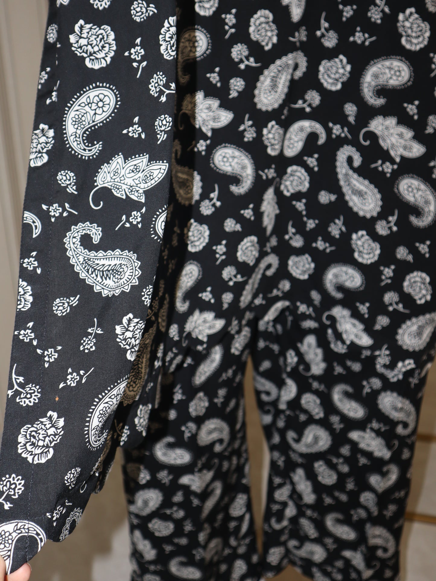 2 Pcs Stitched Stone Linen (24SW49)