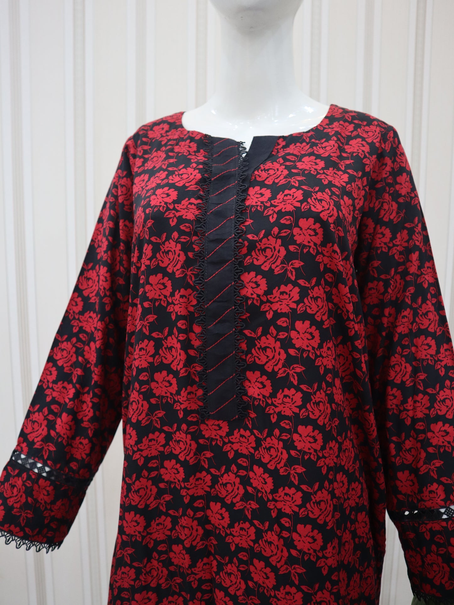 2 Pcs Stitched Stone Linen (24SW50)
