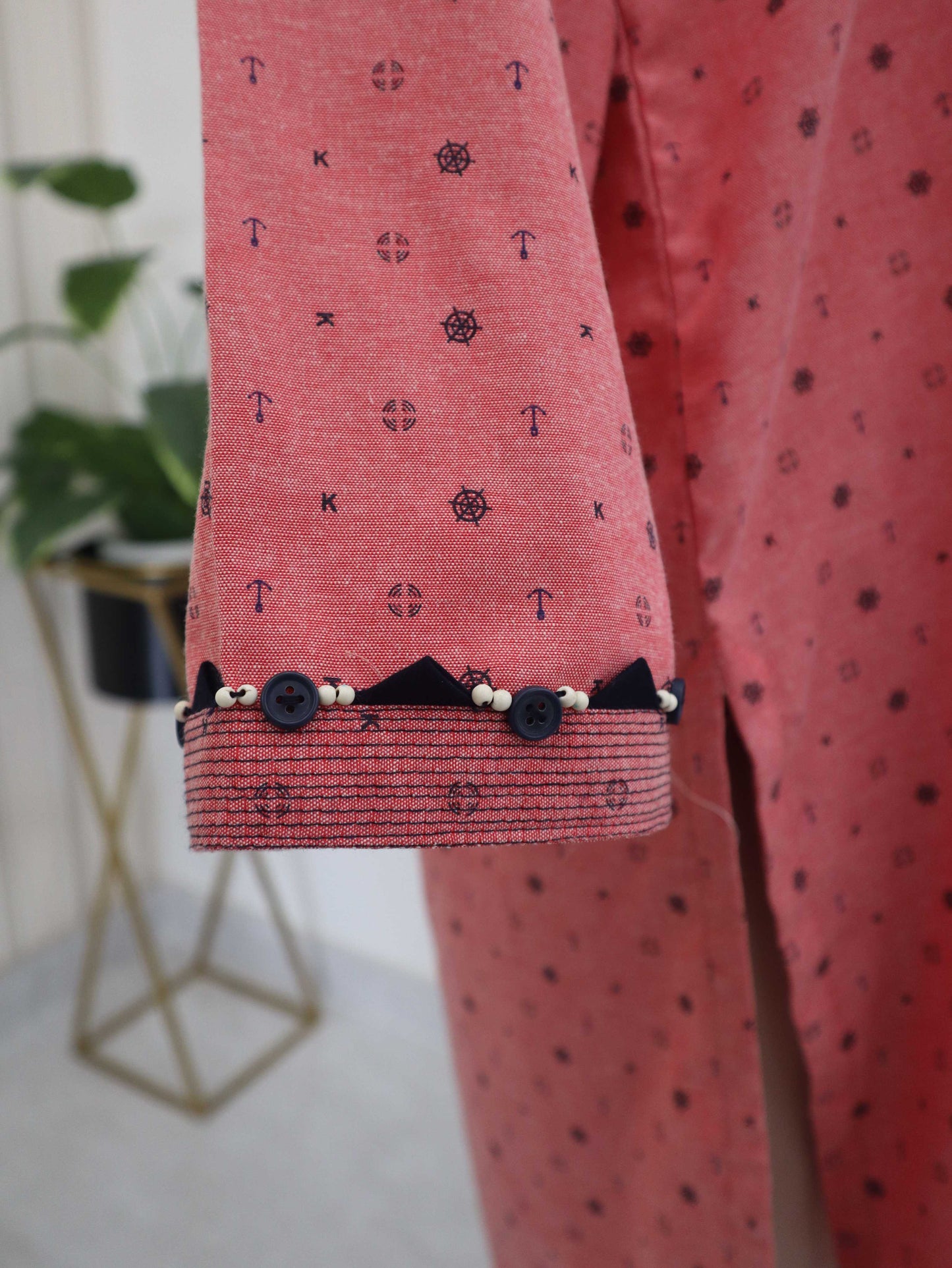 1 Piece Stitched Denim Shirt (24SW58)