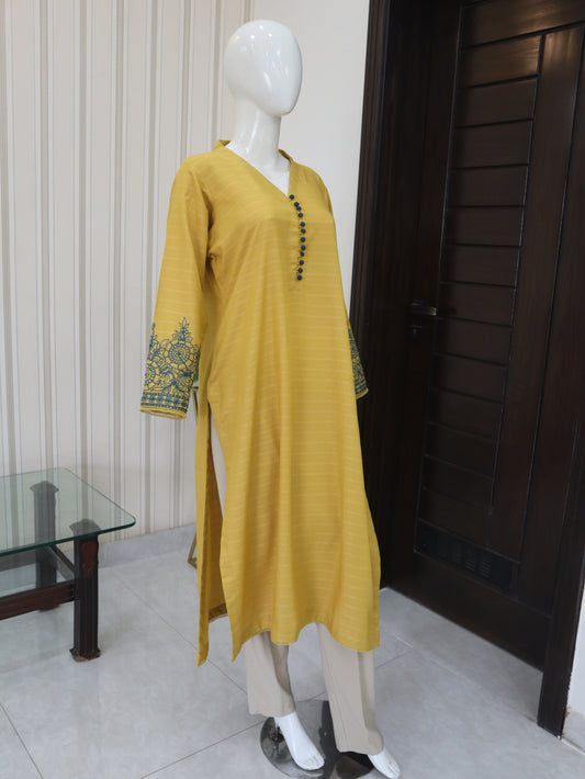 2 Pc Karandi Embroidered Unstitched (24SW57)